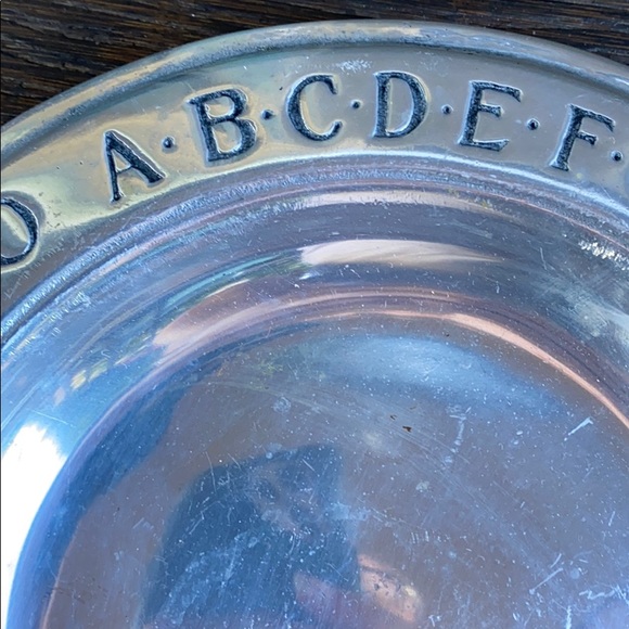 Wilton Pewter ABC 123 9 in kid plate vintage - Picture 4 of 11